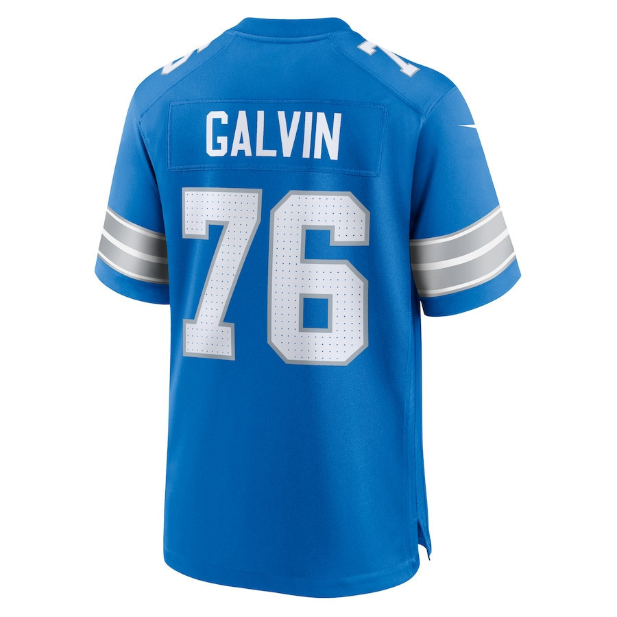 Connor Galvin #76 Detroit Lions Super Bowl LIX Jersey - Men's - Blue