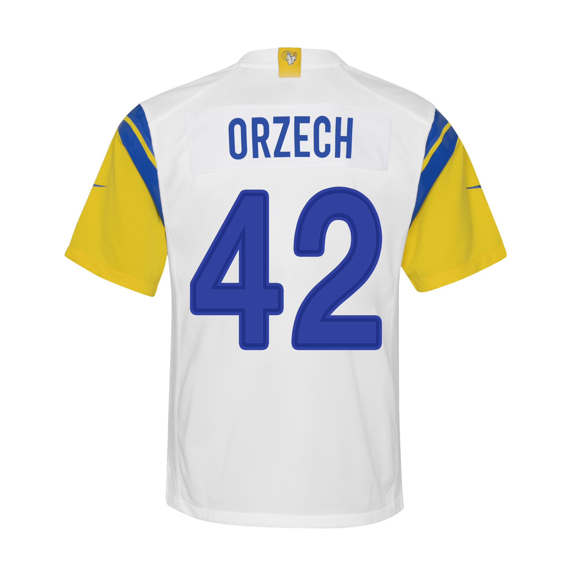 Super Bowl LVI Champions Los Angeles Rams Matthew Orzech 42 White Youth's Jersey Jersey