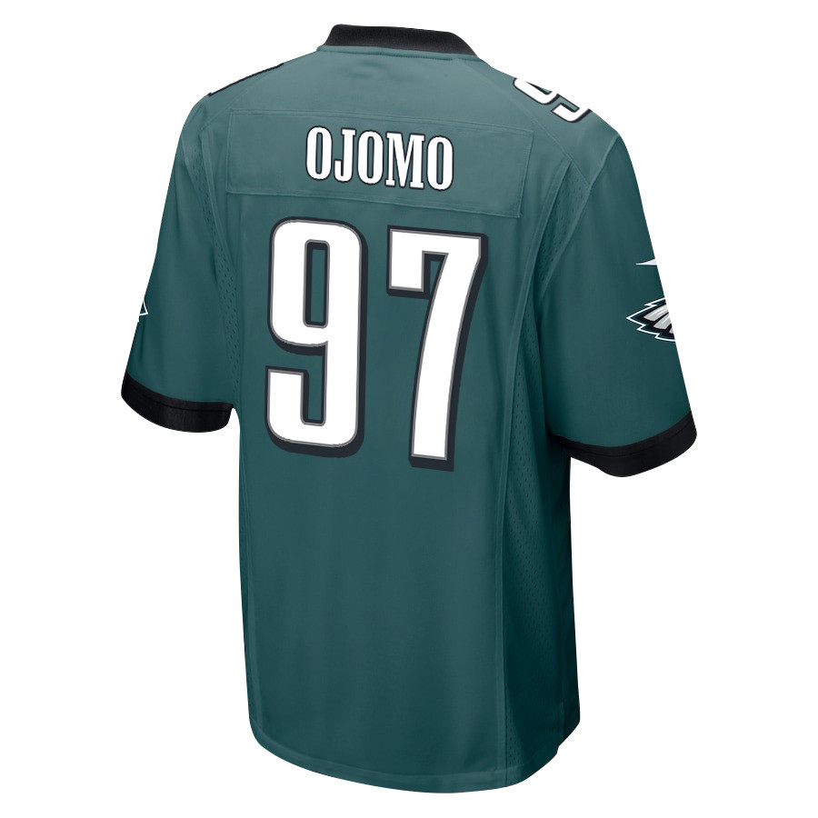 Moro Ojomo 97 Philadelphia Eagles Super Bowl LIX New Orleans Patch Game Men Jersey - Midnight Green