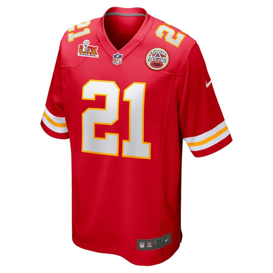 Jaden Hicks #21 Kansas City Chiefs Super Bowl LIX Jersey - Men's - Red