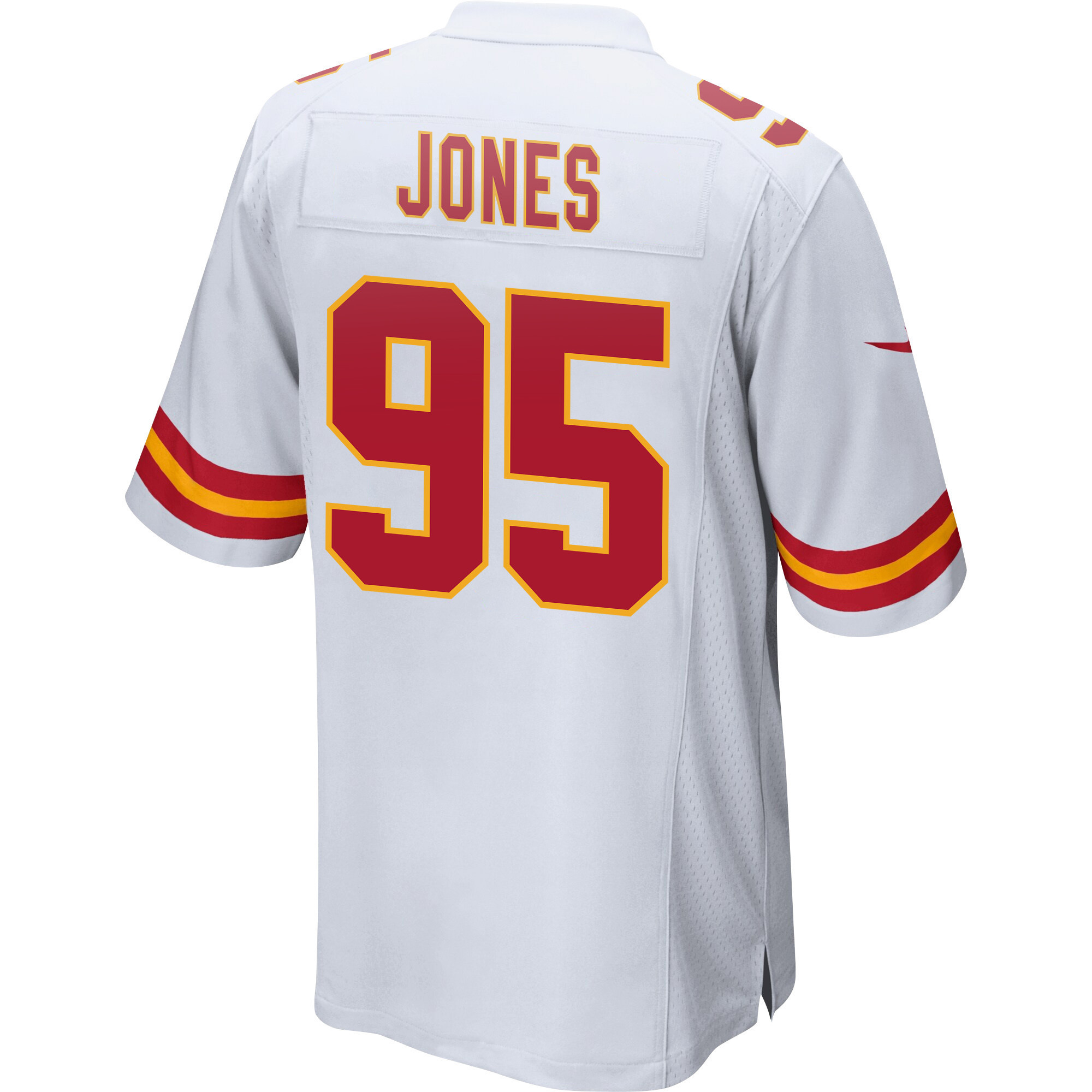 Chris Jones 95 Kansas City Chiefs Super Bowl LVII Champions Men Game Jersey - White