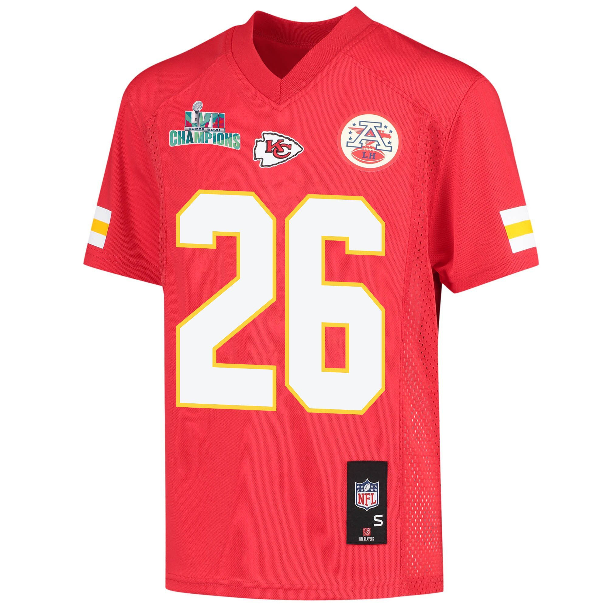 Deon Bush 26 Kansas City Chiefs Super Bowl LVII Champions Youth Game Jersey - Red