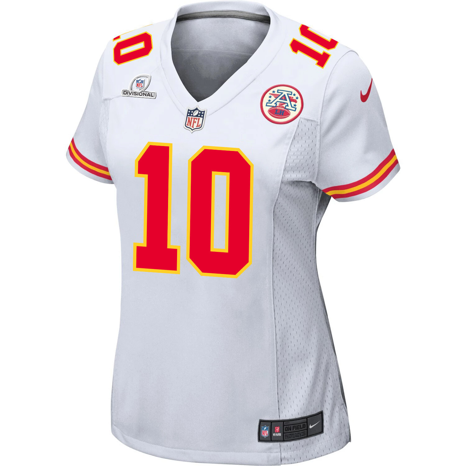 Isiah Pacheco 10 Kansas City Chiefs Super Bowl LVIII Patch Game Women Jersey - White