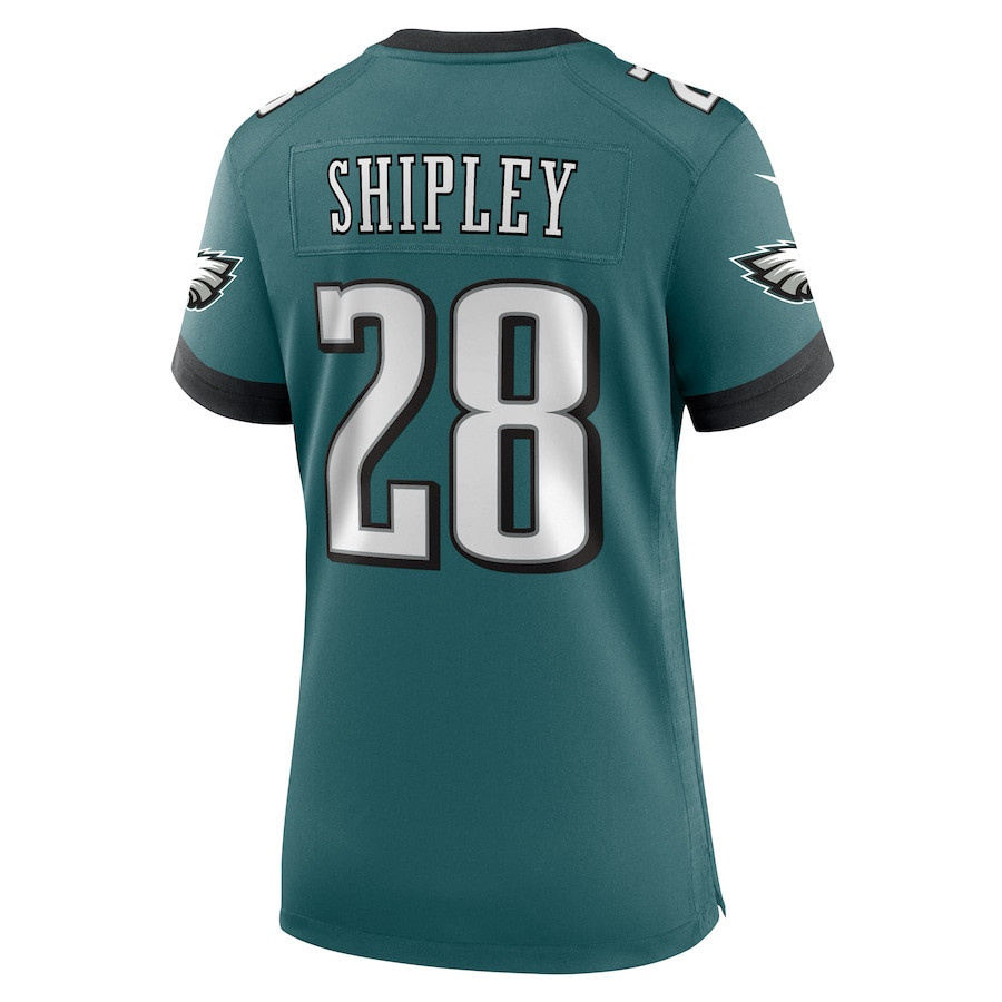 Will Shipley #28 Philadelphia Eagles Super Bowl LIX Women's Jersey - Midnight Green
