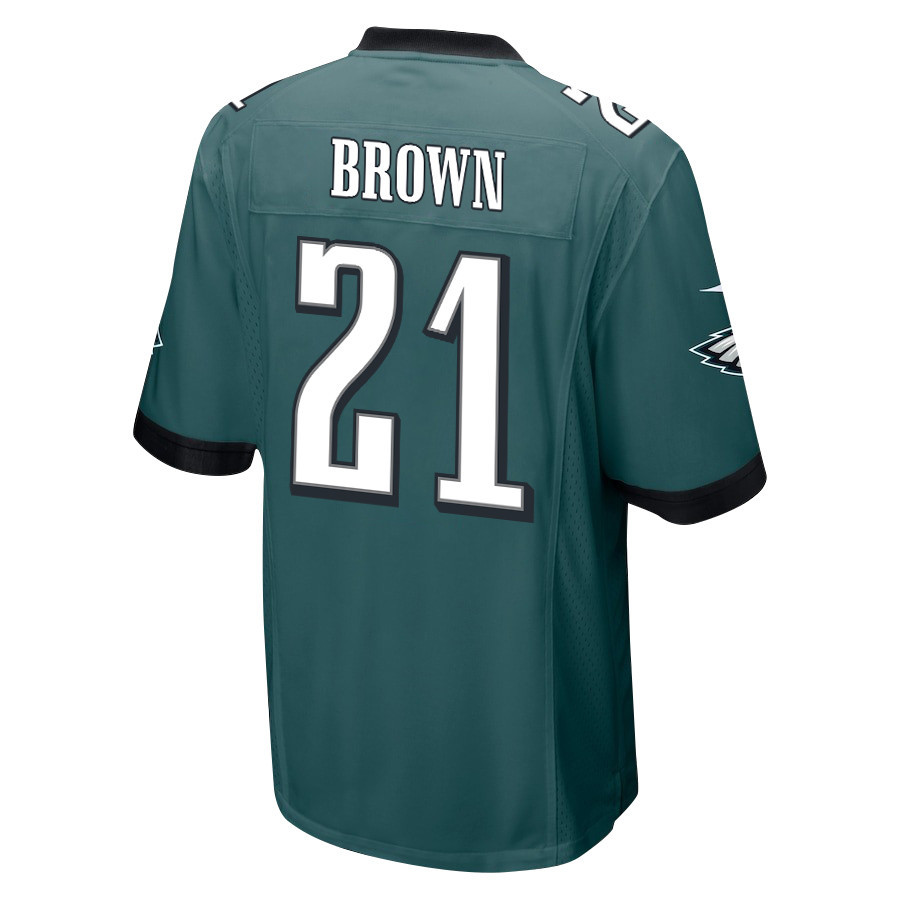 Sydney Brown 21 Philadelphia Eagles Super Bowl LIX New Orleans Patch Game Men Jersey - Midnight Green