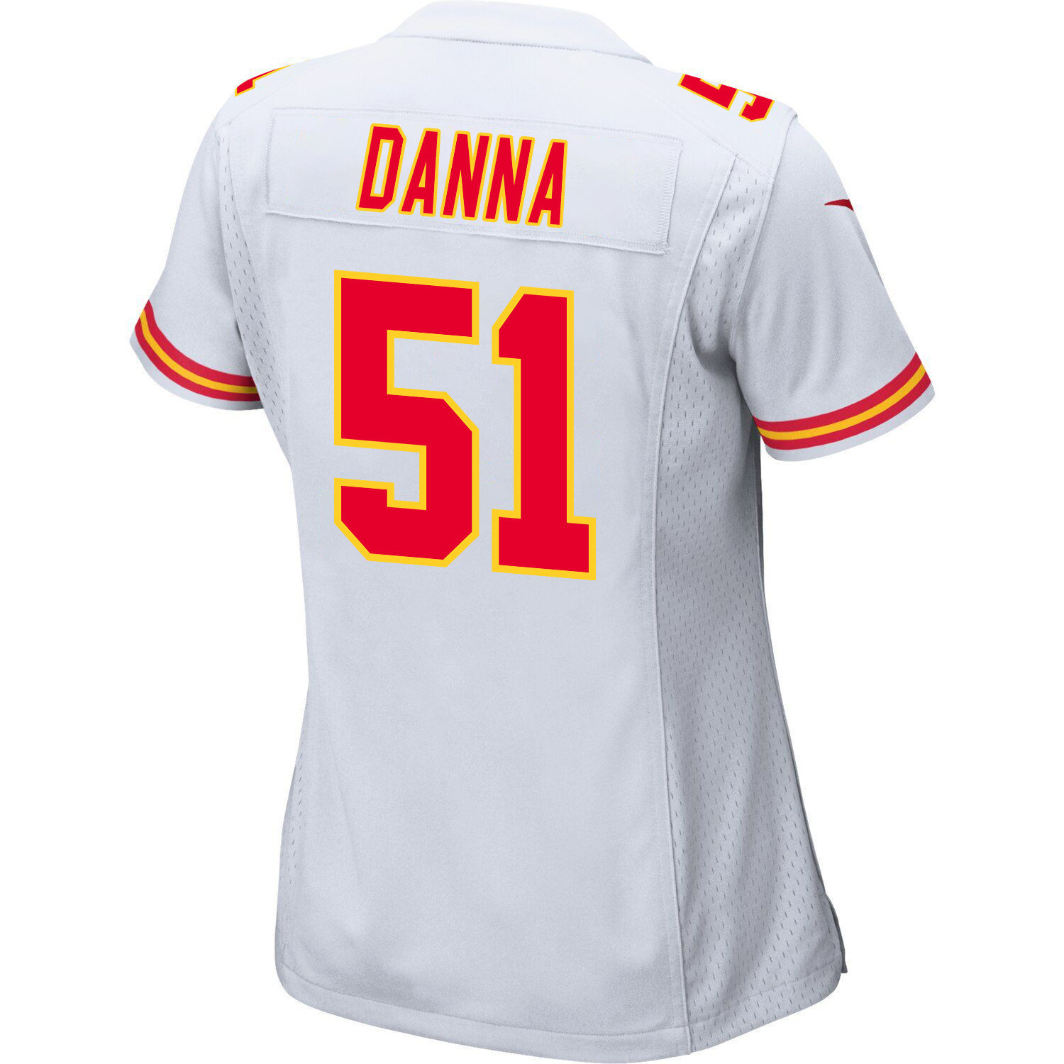 Mike Danna 51 Kansas City Chiefs Super Bowl LVIII Patch Game Women Jersey - White