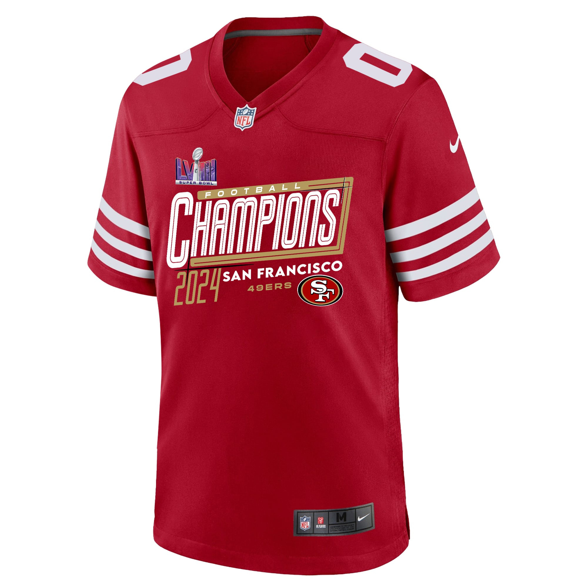 San Francisco 49ers Football Super Bowl LVIII Champions Game Jersey - Men, Red V24