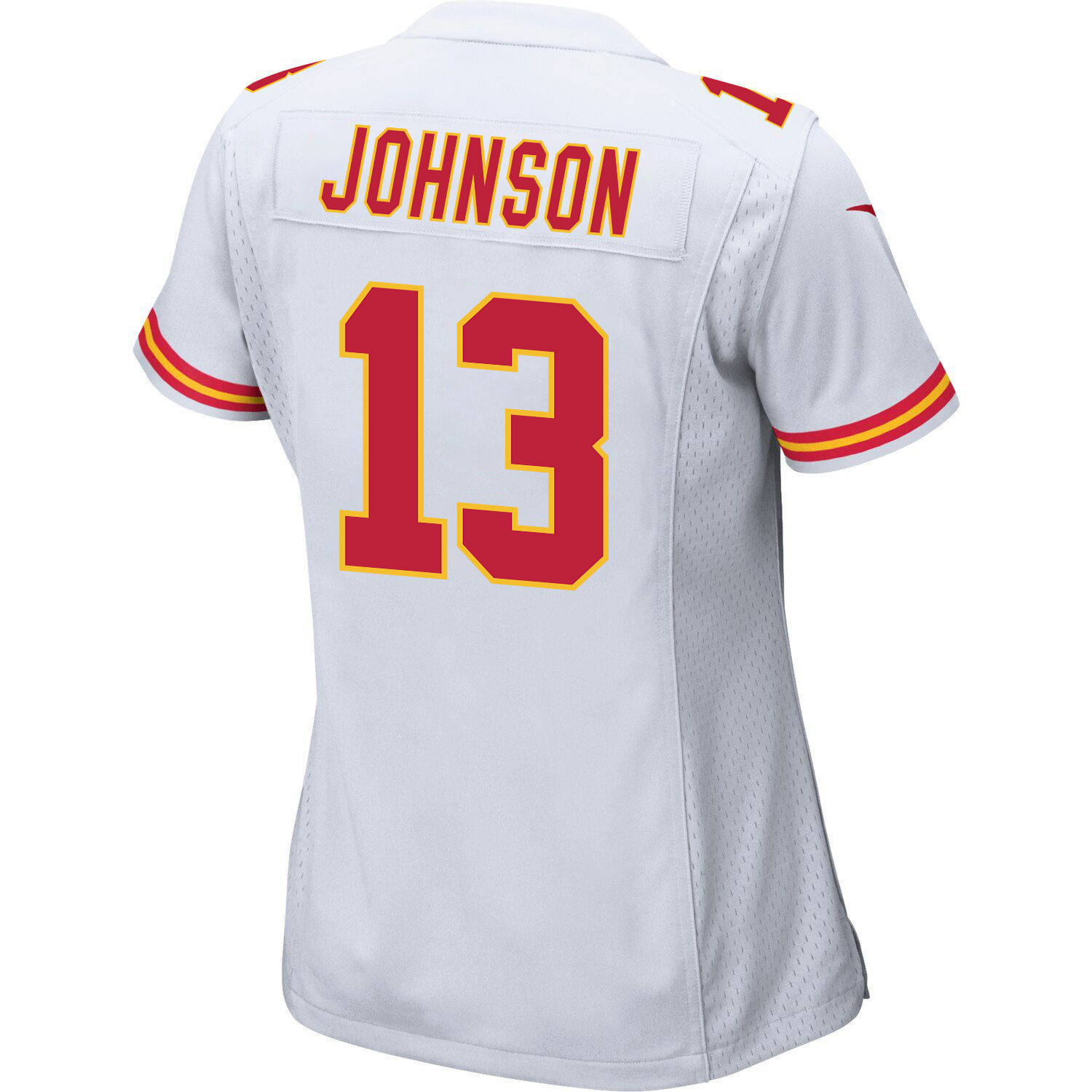 Nazeeh Johnson 13 Kansas City Chiefs Super Bowl LVII Champions 3 Stars Women Game Jersey - White