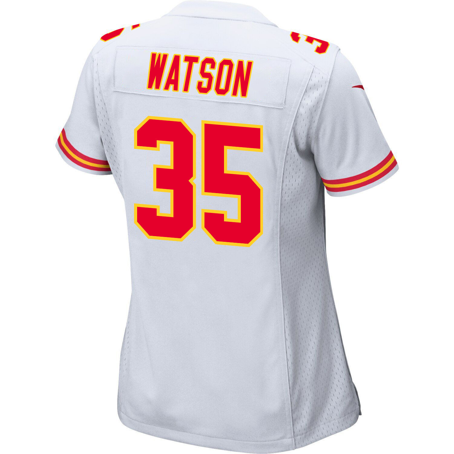 Jaylen Watson 35 Kansas City Chiefs Super Bowl LVIII Patch Game Women Jersey - White