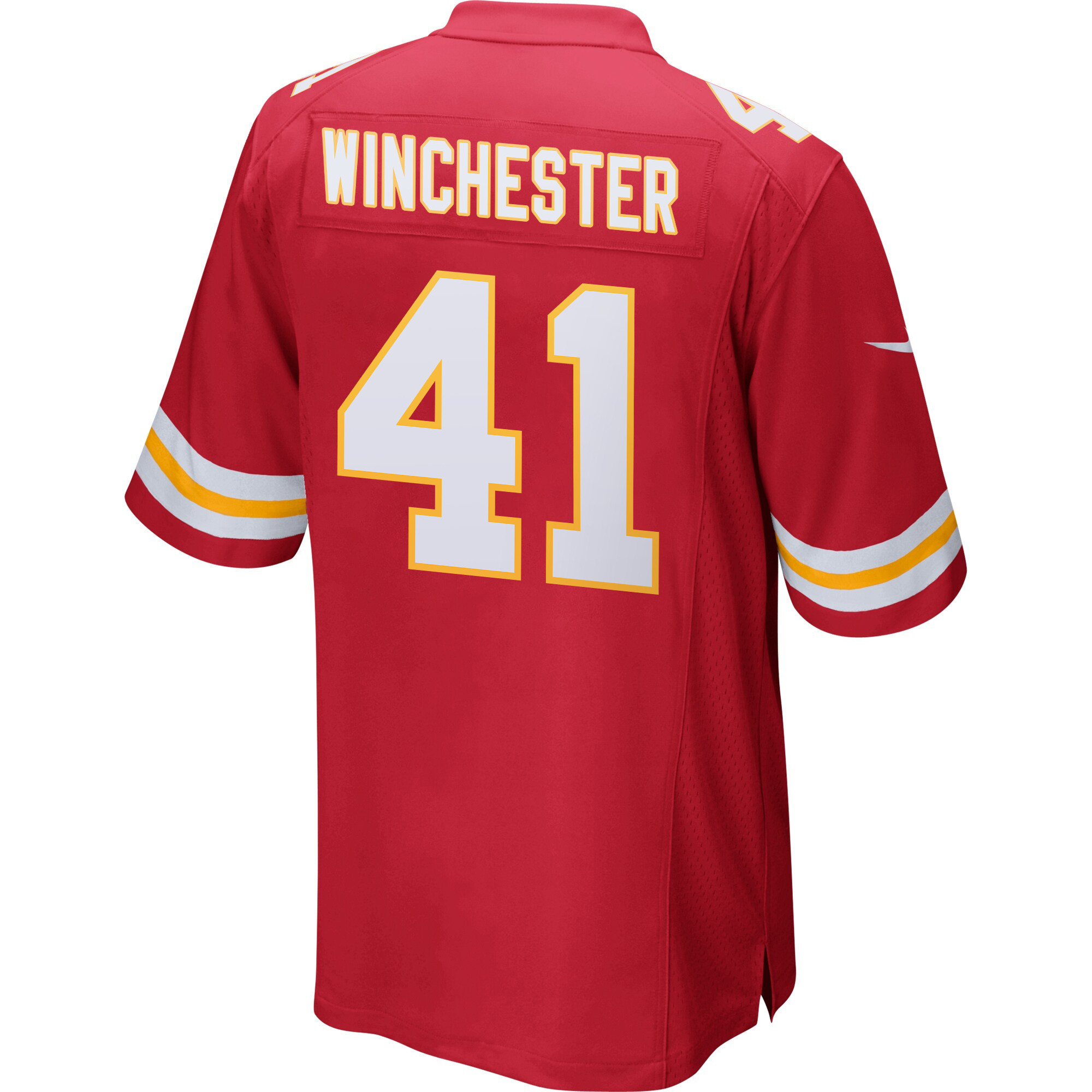 James Winchester 41 Kansas City Chiefs Super Bowl LIX New Orleans Patch Game Men Jersey - Red
