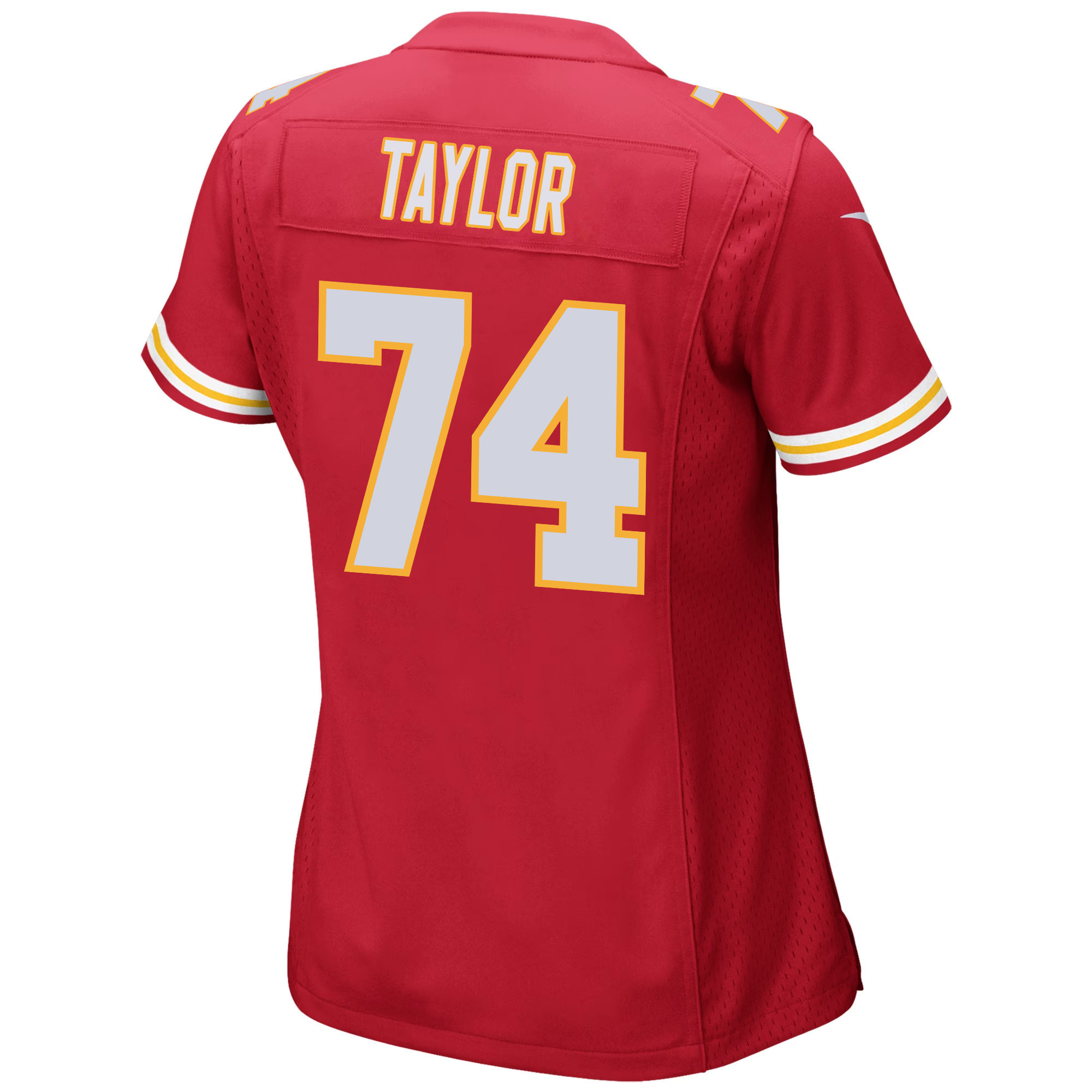 Jawaan Taylor 74 Kansas City Chiefs Super Bowl LVIII Patch Game Women Jersey - Red
