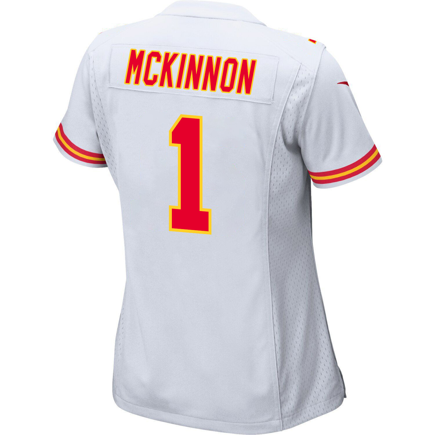 Jerick McKinnon 1 Kansas City Chiefs Super Bowl LVIII Patch Game Women Jersey - White