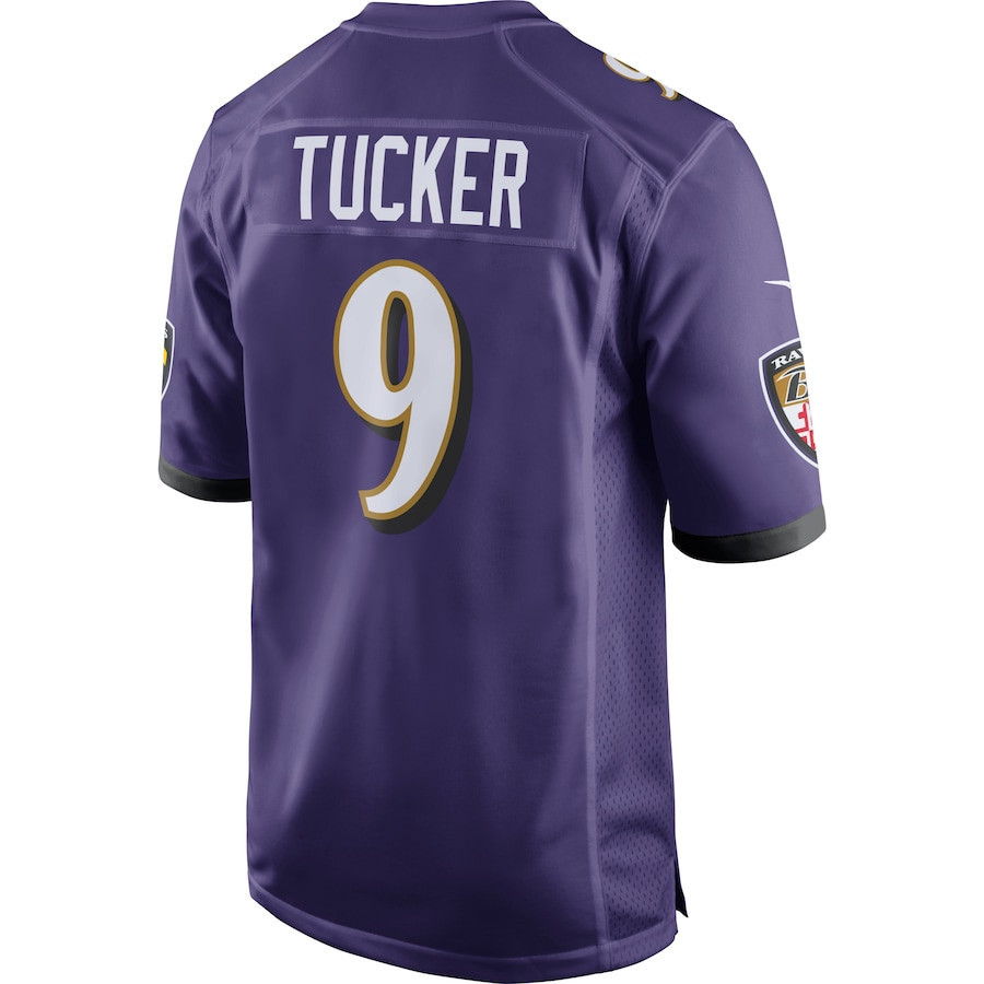 Justin Tucker #9 Baltimore Ravens Super Bowl LIX Jersey - Men's - Purple