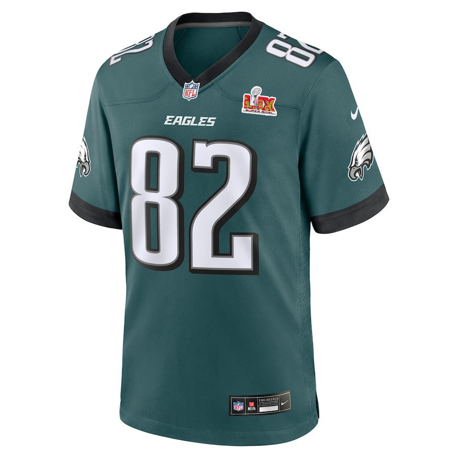 Ainias Smith #82 Philadelphia Eagles Super Bowl LIX YOUTH Jersey - Midnight Green