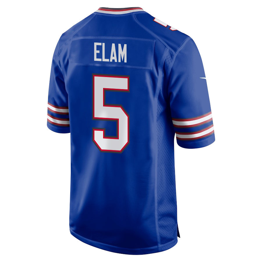 Kaiir Elam 5 Buffalo Bills Super Bowl LIX New Orleans Patch Game Men Jersey - Royal