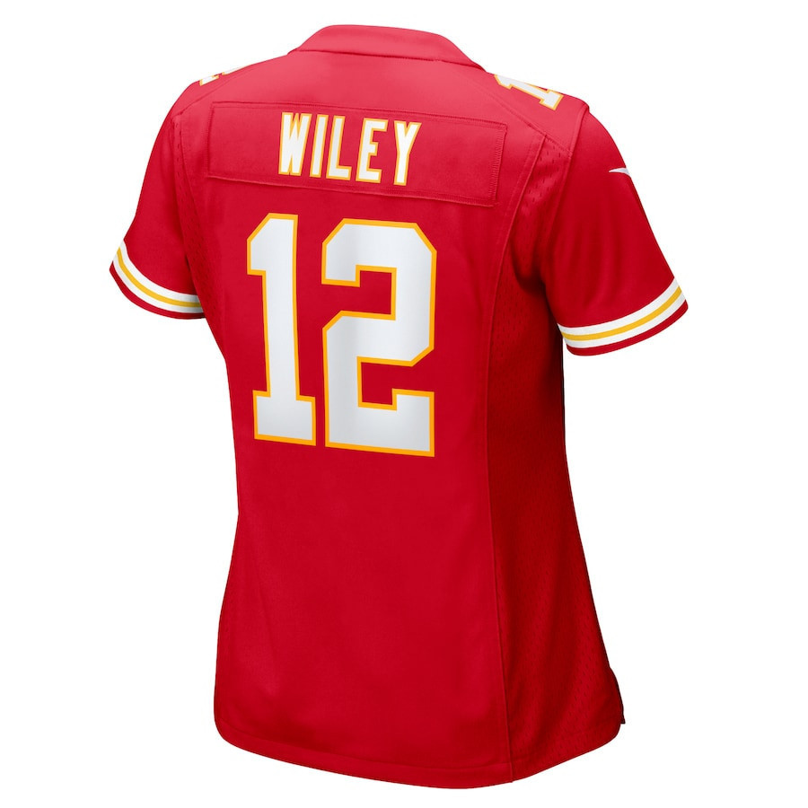 Jared Wiley #12 Kansas City Chiefs Super Bowl LIX Women's Jersey - Red
