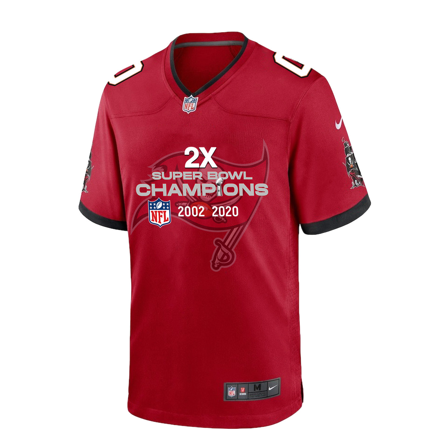 Tampa Bay Buccaneers 2X Super Bowl Champions Jersey - Men, Red