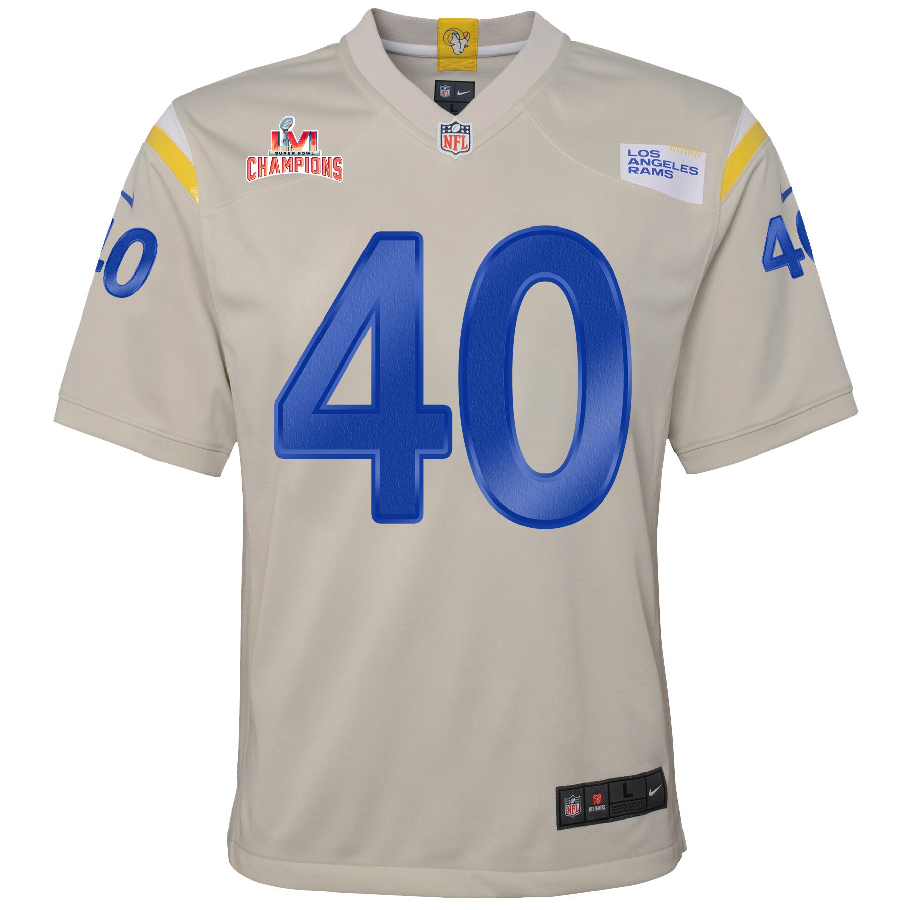 Super Bowl LVI Champions Los Angeles Rams Von Miller 40 Bone Youth's Jersey Jersey