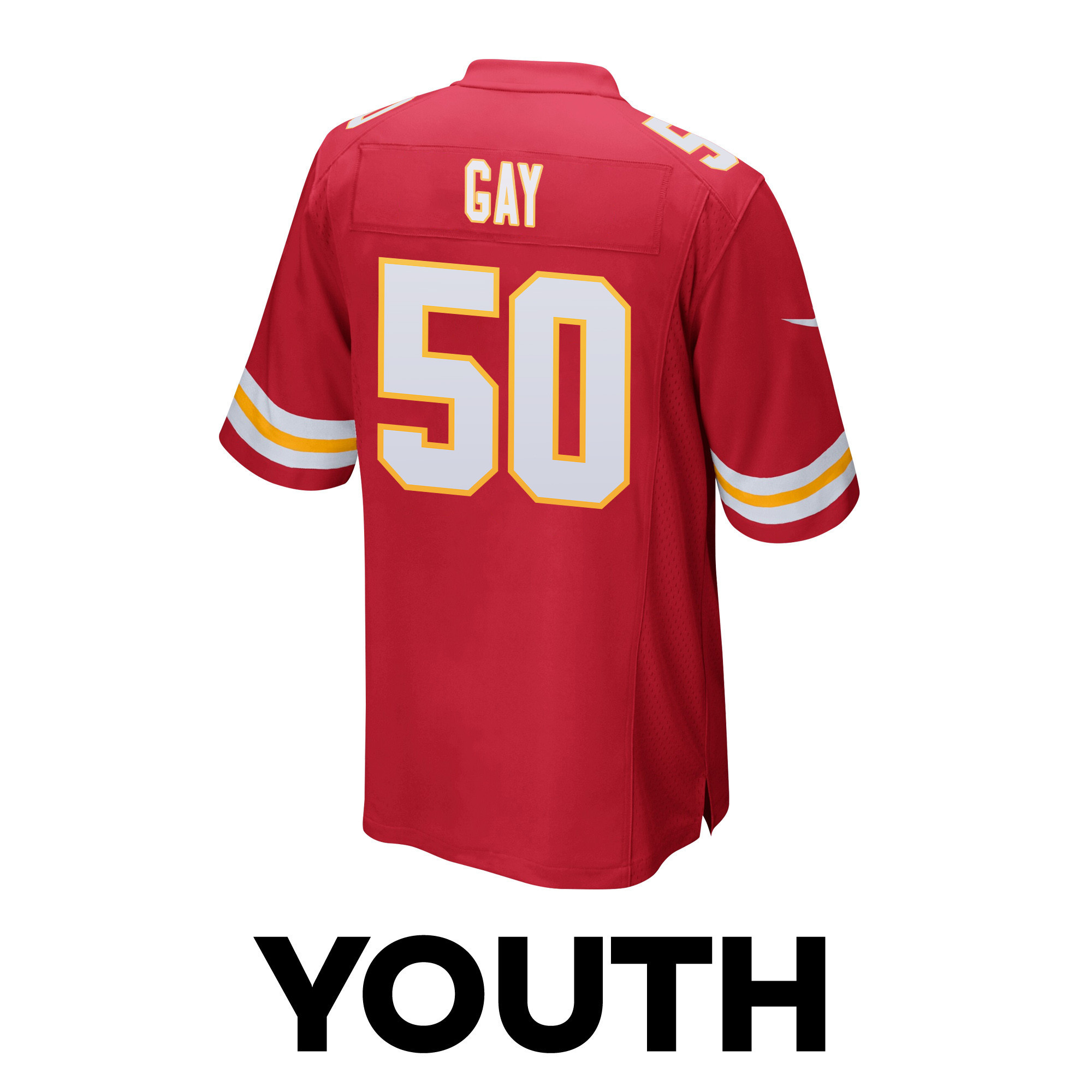 Willie Gay 50 Kansas City Chiefs Super Bowl LVIII Patch Game YOUTH Jersey - Red