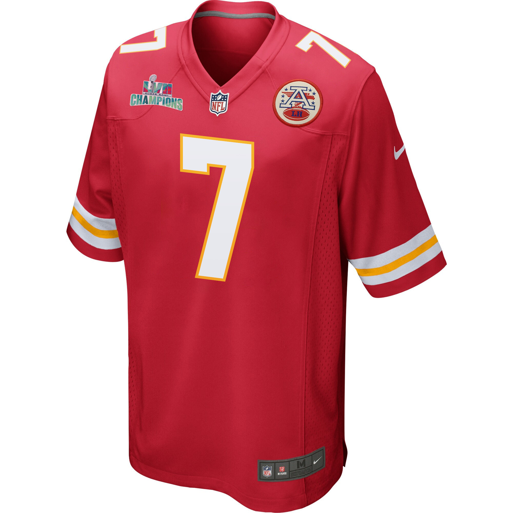 Harrison Butker 7 Kansas City Chiefs Super Bowl LVII Champions Men Game Jersey - Red