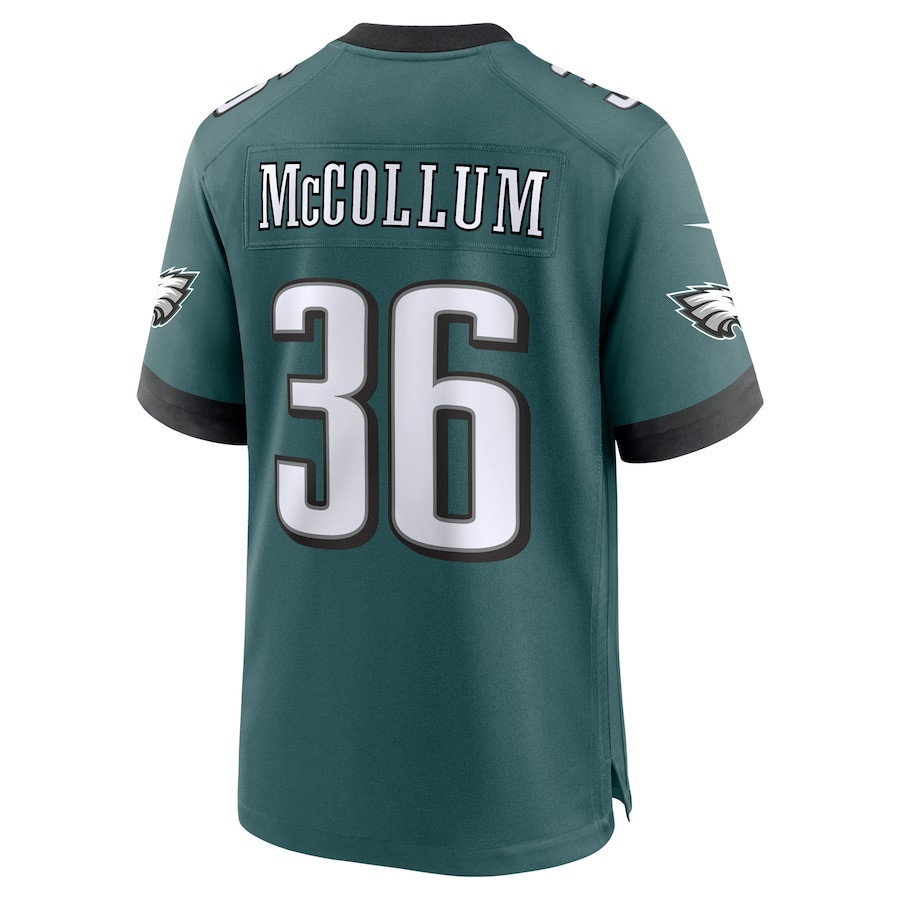 Tristin McCollum #36 Philadelphia Eagles Super Bowl LIX YOUTH Jersey - Midnight Green