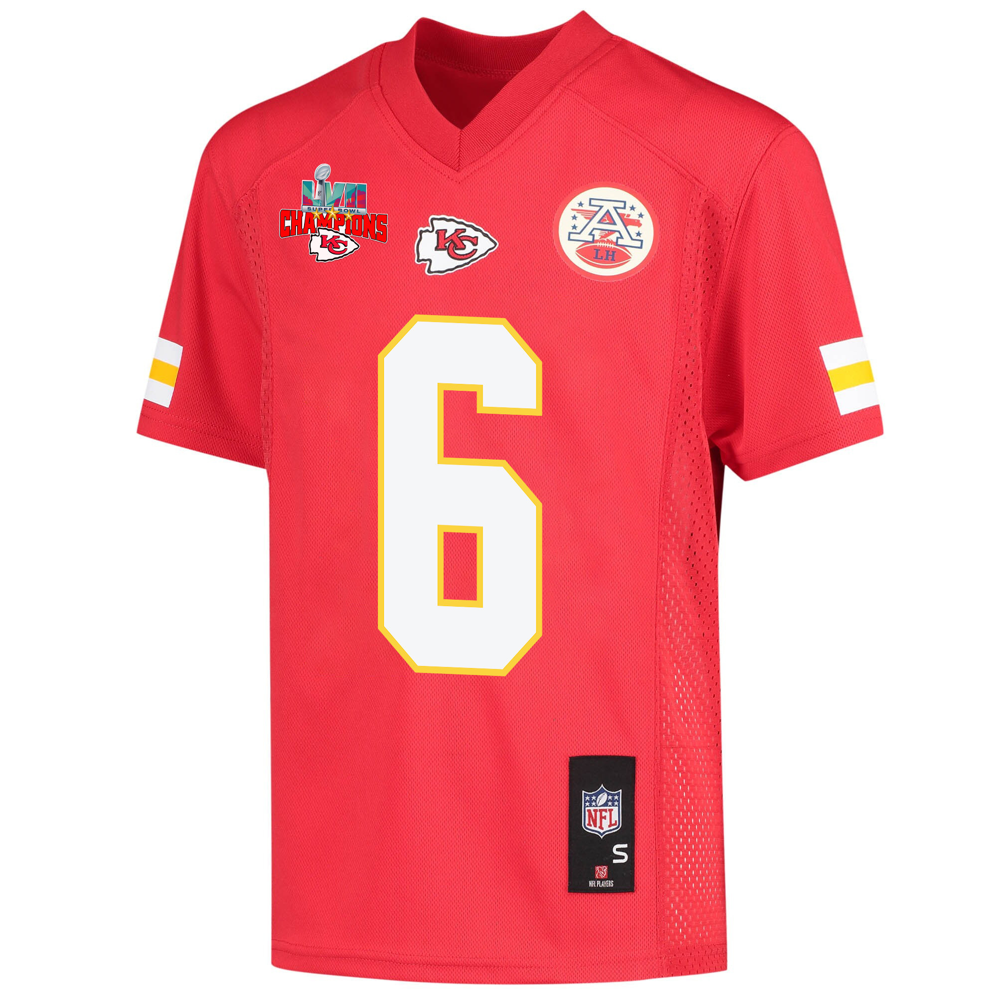 Bryan Cook 6 Kansas City Chiefs Super Bowl LVII Champions 3 Stars Youth Game Jersey - Red