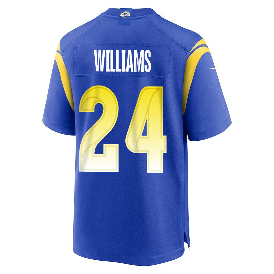 Darious Williams 24 Los Angeles Rams Super Bowl LIX New Orleans Patch Game Men Jersey - Royal