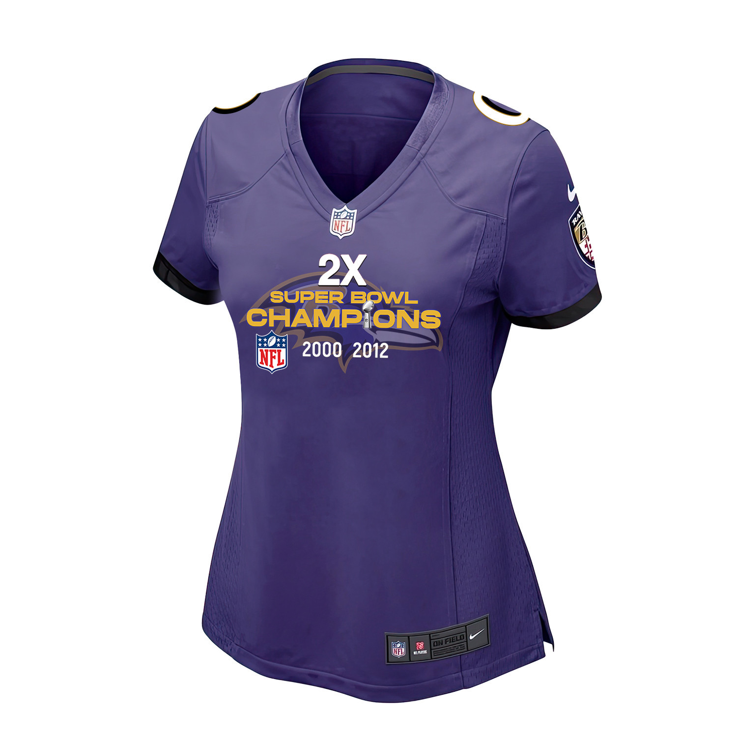 Baltimore Ravens 2X Super Bowl Champions Jersey - Women, Purple