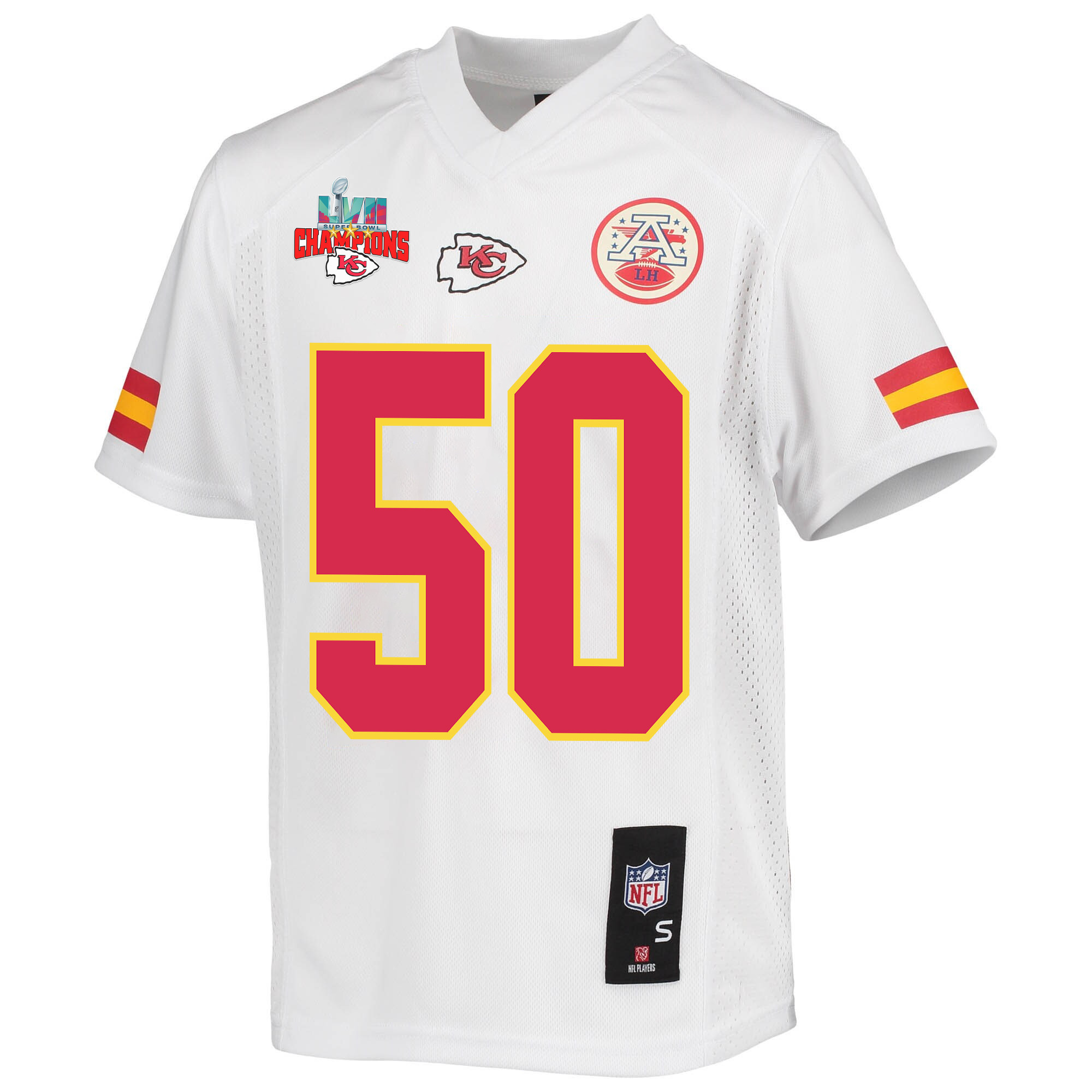 Willie Gay 50 Kansas City Chiefs Super Bowl LVII Champions 3 Stars Youth Game Jersey - White