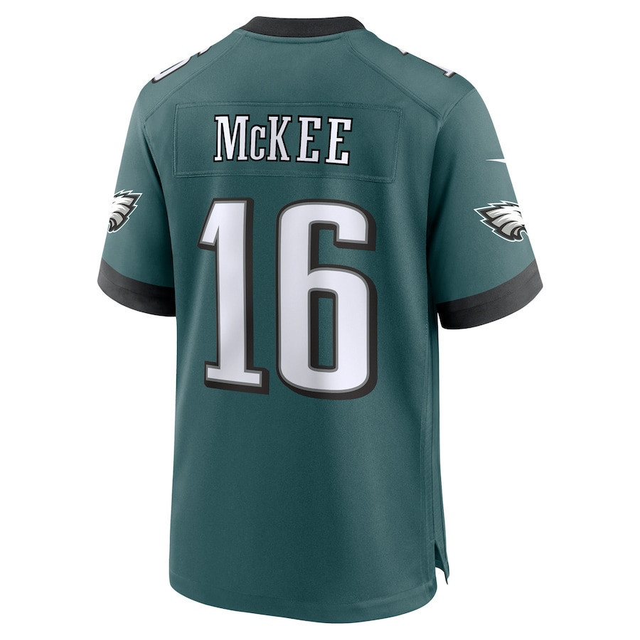 Tanner McKee #16 Philadelphia Eagles Super Bowl LIX Jersey - Men's - Midnight Green