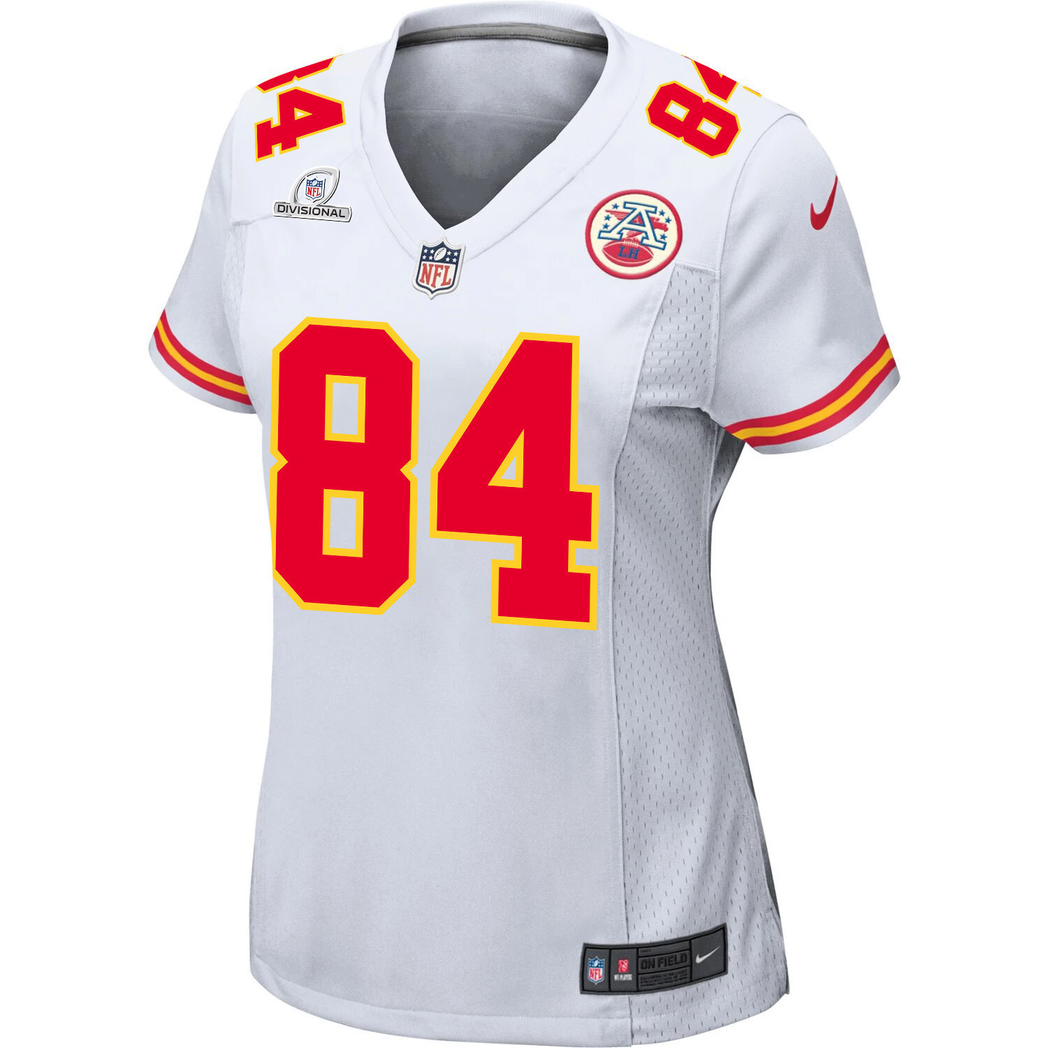 Justin Watson 84 Kansas City Chiefs Super Bowl LVIII Patch Game Women Jersey - White