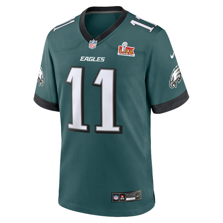 A.J. Brown #11 Philadelphia Eagles Super Bowl LIX Jersey - Men's - Midnight Green