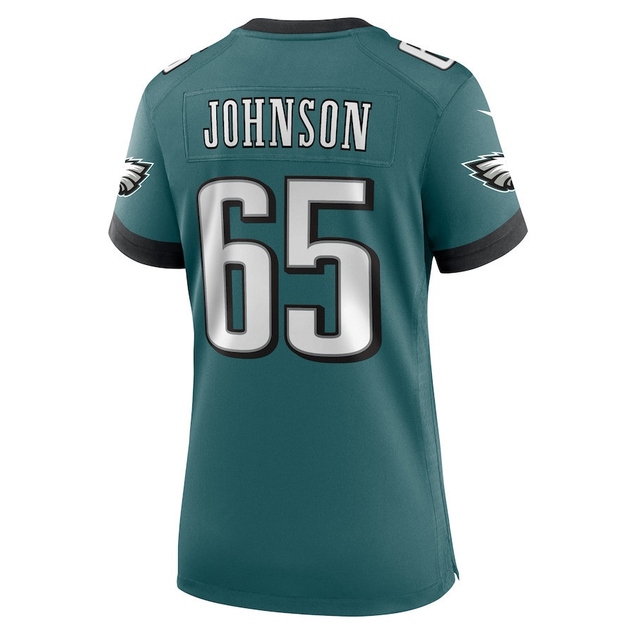 Lane Johnson #65 Philadelphia Eagles Super Bowl LIX Women's Jersey - Midnight Green