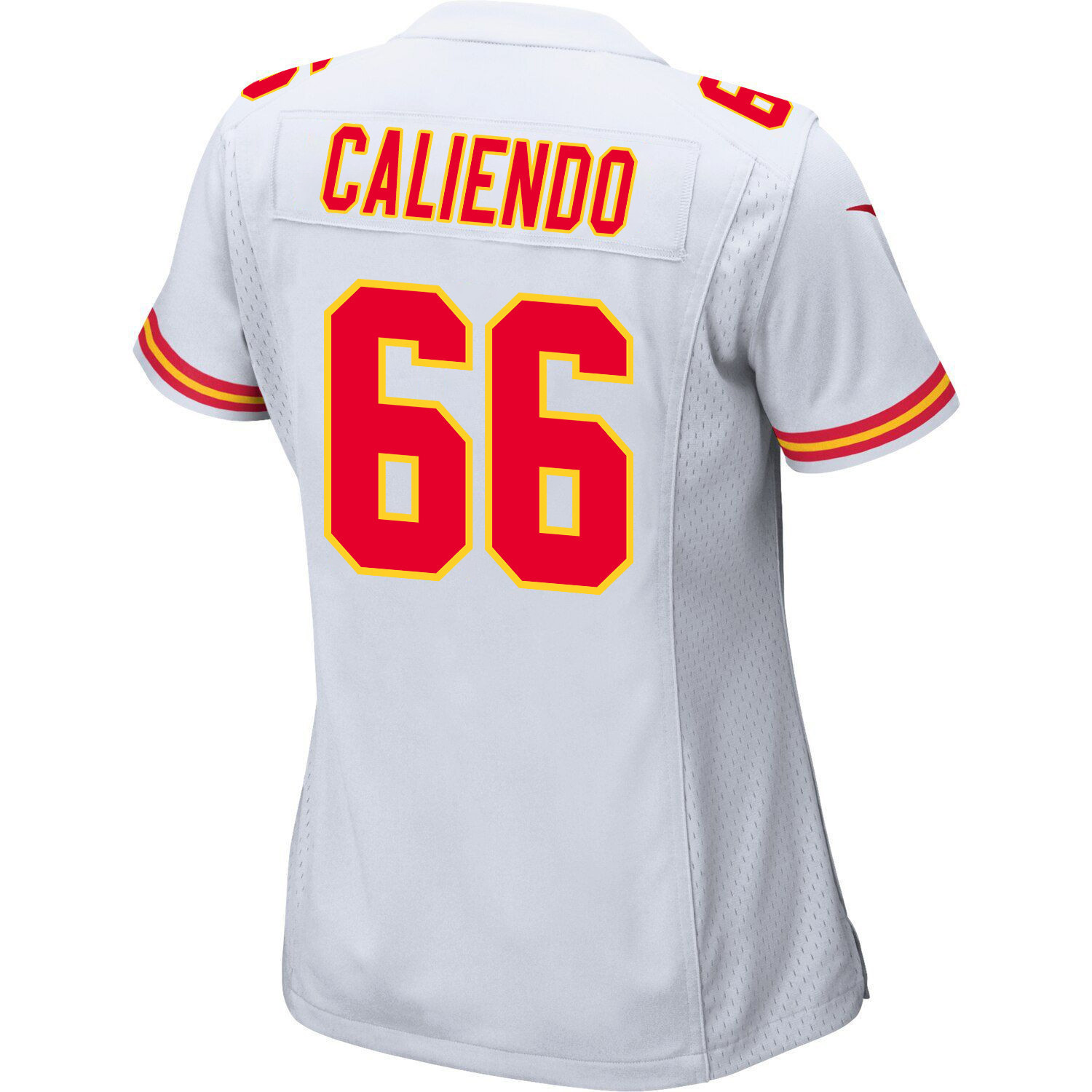 Mike Caliendo 66 Kansas City Chiefs Super Bowl LVIII Patch Game Women Jersey - White