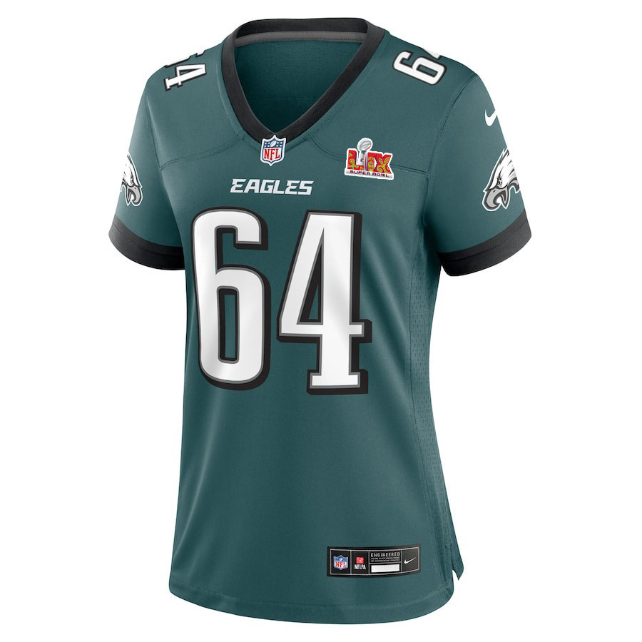 Brett Toth #64 Philadelphia Eagles Super Bowl LIX Women's Jersey - Midnight Green