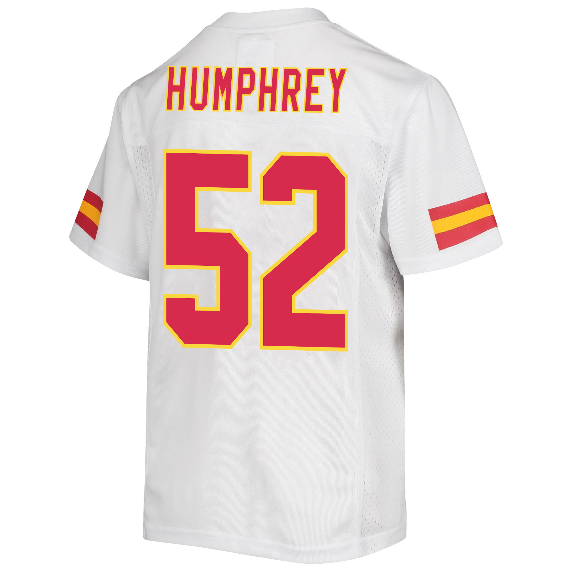 Creed Humphrey 52 Kansas City Chiefs Super Bowl LVII Champions 3 Stars Youth Game Jersey - White