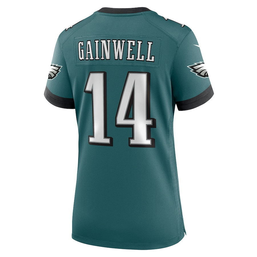 Kenneth Gainwell #14 Philadelphia Eagles Super Bowl LIX Women's Jersey - Midnight Green