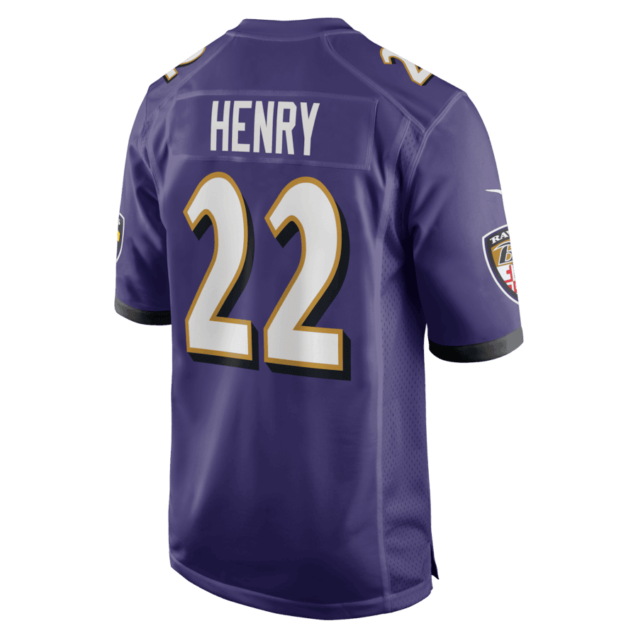 Derrick Henry #22 Baltimore Ravens Super Bowl LIX Jersey - Men's - Purple