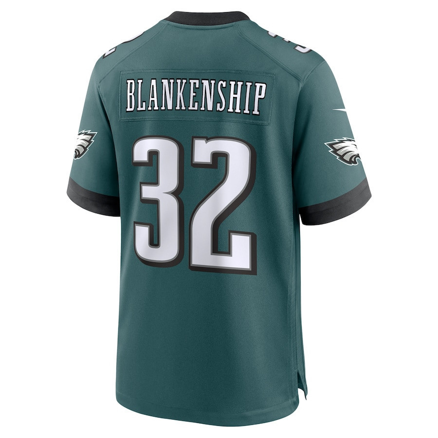 Reed Blankenship #32 Philadelphia Eagles Super Bowl LIX Jersey - Men's - Midnight Green