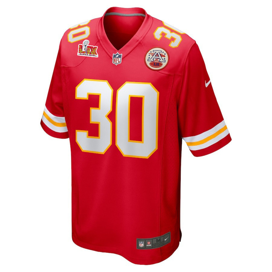 Chris Roland-Wallace #30 Kansas City Chiefs Super Bowl LIX Jersey - Men's - Red
