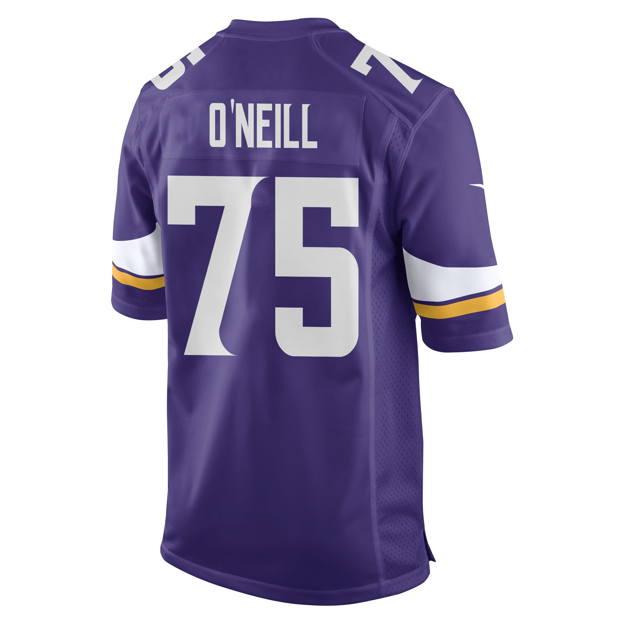 Brian O'Neill 75 Minnesota Vikings Super Bowl LIX New Orleans Patch Game Men Jersey - Purple
