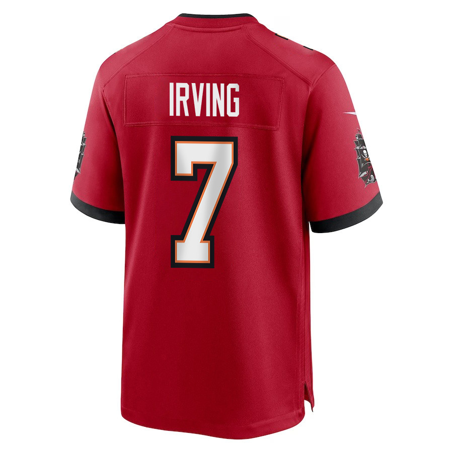 Bucky Irving 7 Tampa Bay Buccaneers Super Bowl LIX New Orleans Patch Game Men Jersey - Red