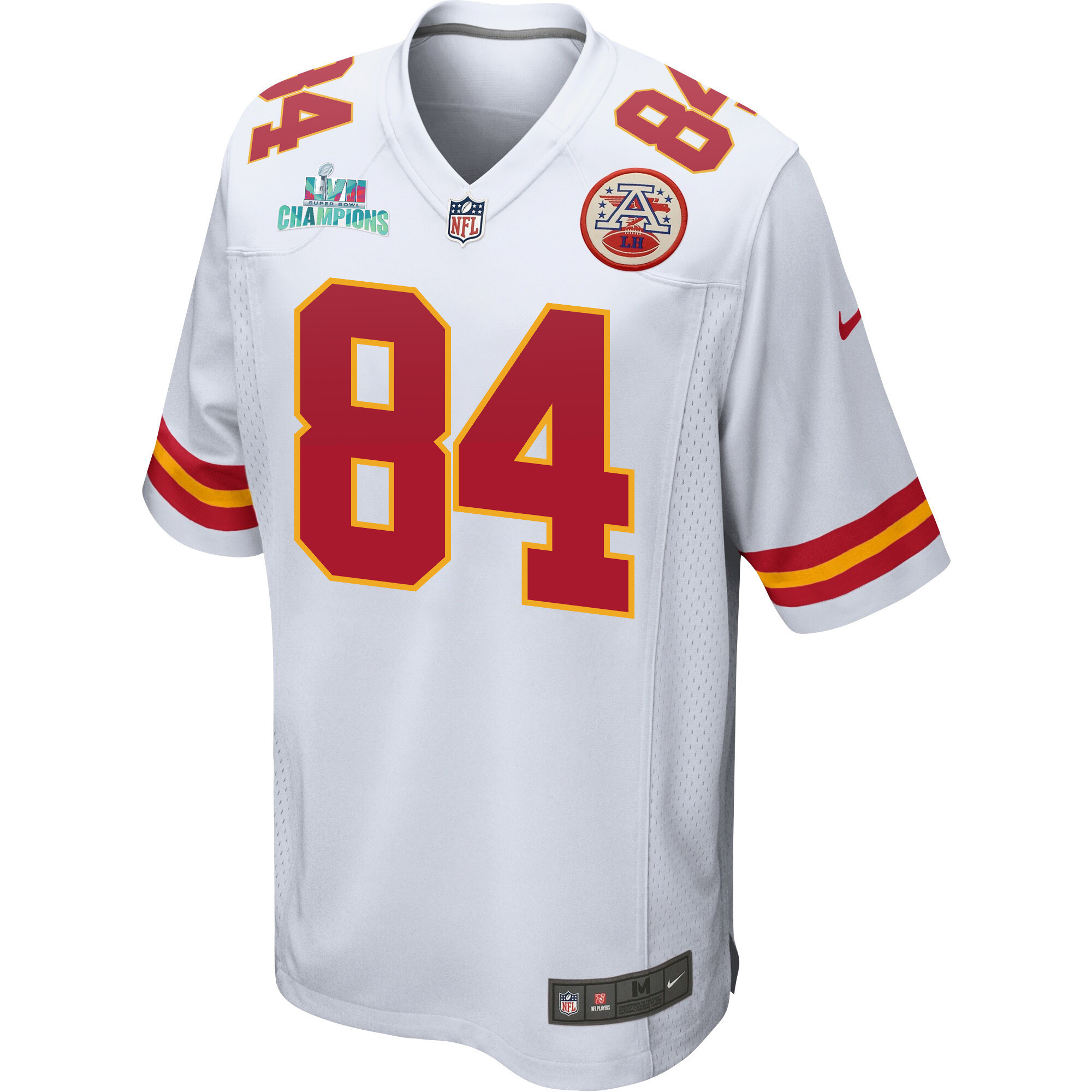 Justin Watson 84 Kansas City Chiefs Super Bowl LVII Champions Men Game Jersey - White