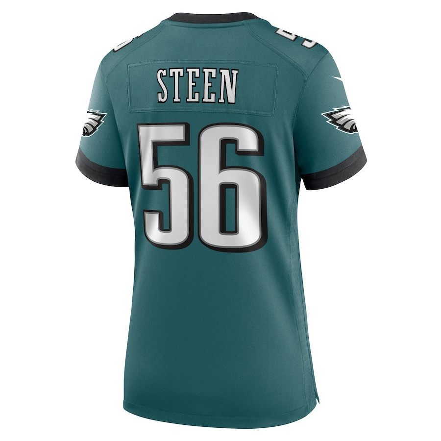 Tyler Steen #56 Philadelphia Eagles Super Bowl LIX Women's Jersey - Midnight Green