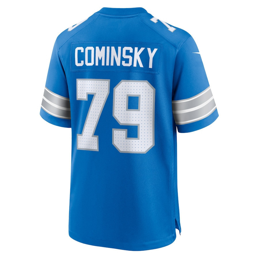 John Cominsky #79 Detroit Lions Super Bowl LIX Jersey - Men's - Blue