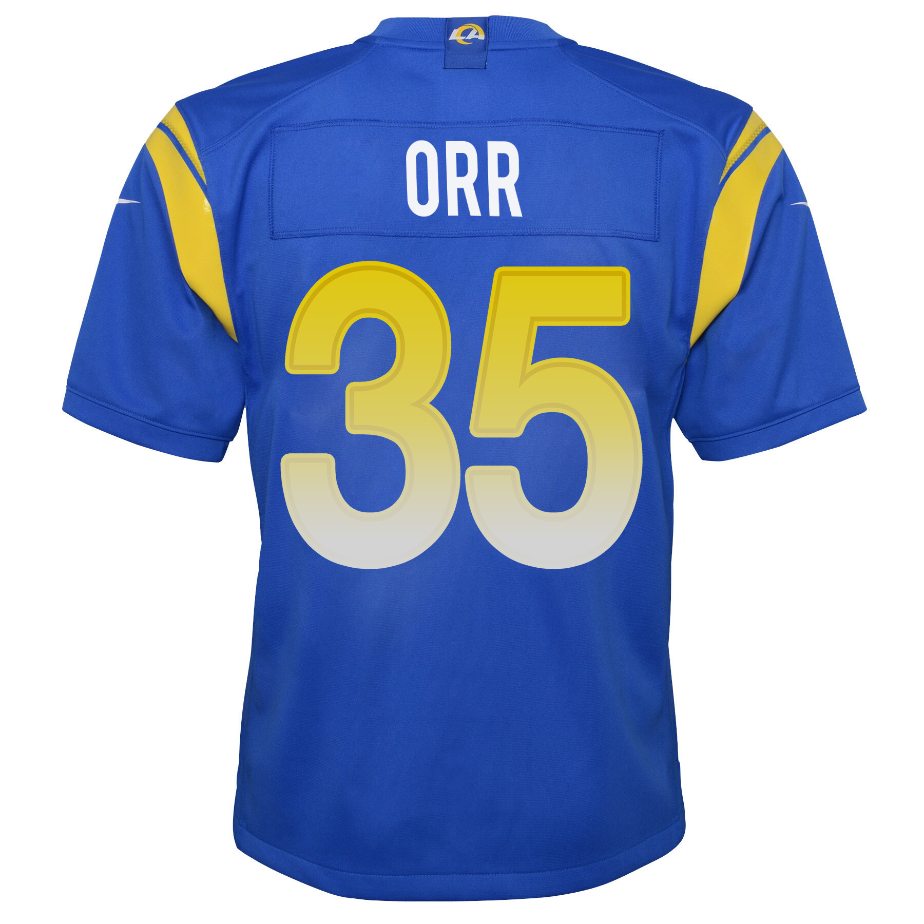 Super Bowl LVI Champions Los Angeles Rams Kareem Orr 35 Royal Youth's Jersey Jersey