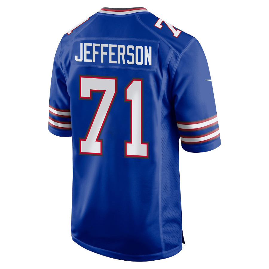 Quinton Jefferson 71 Buffalo Bills Super Bowl LIX New Orleans Patch Game Men Jersey - Royal