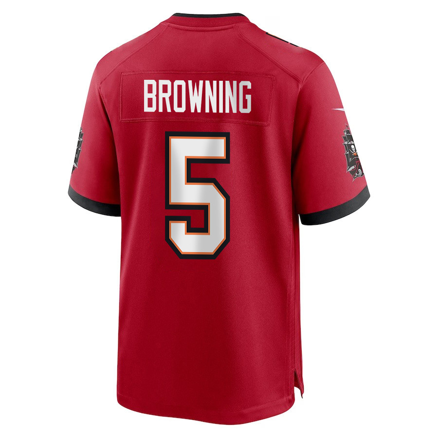 Jack Browning 5 Tampa Bay Buccaneers Super Bowl LIX New Orleans Patch Game Men Jersey - Red
