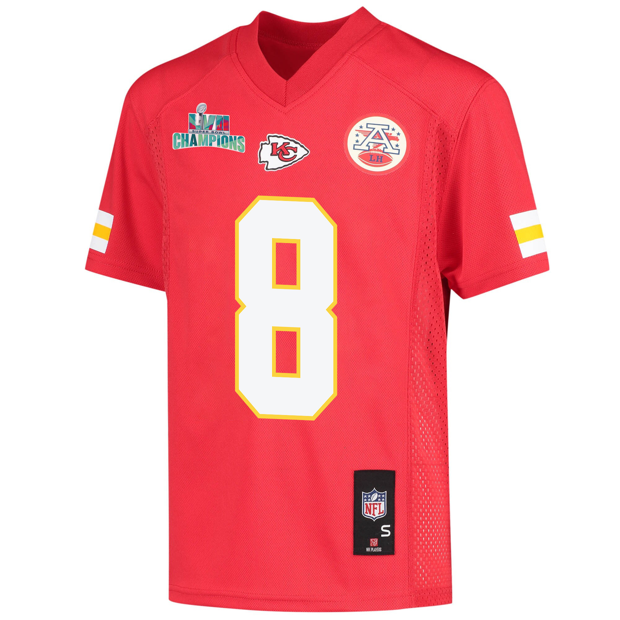 Carlos Dunlap 8 Kansas City Chiefs Super Bowl LVII Champions Youth Game Jersey - Red
