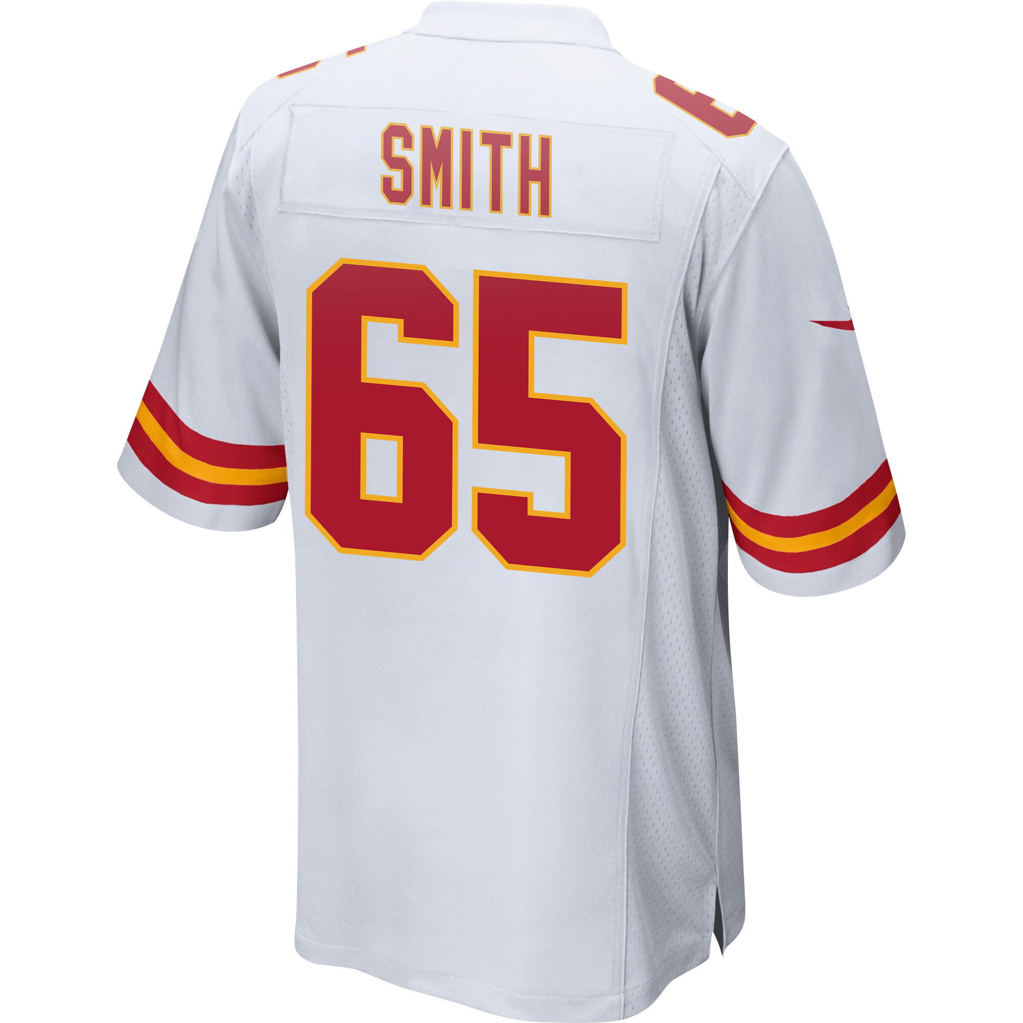 Trey Smith 65 Kansas City Chiefs Super Bowl LVII Champions Men Game Jersey - White